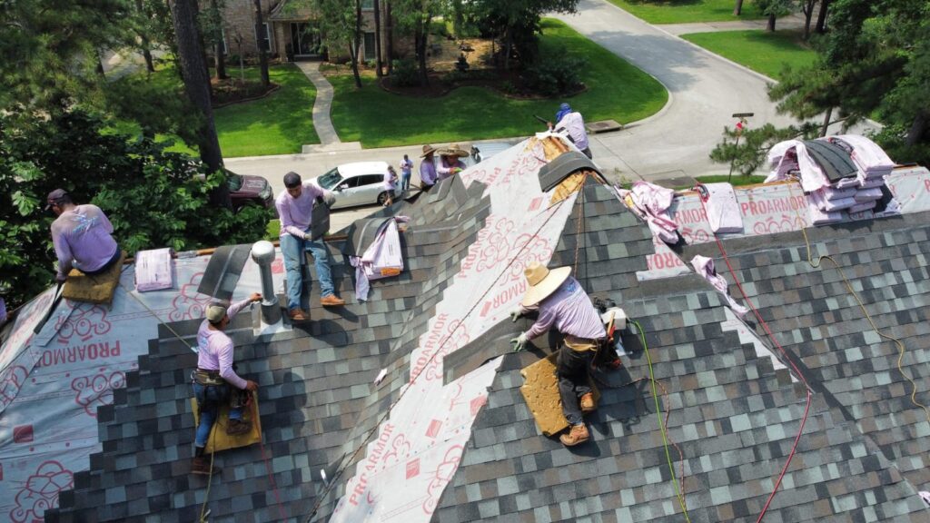 Angelman roofing and restoration roofing work